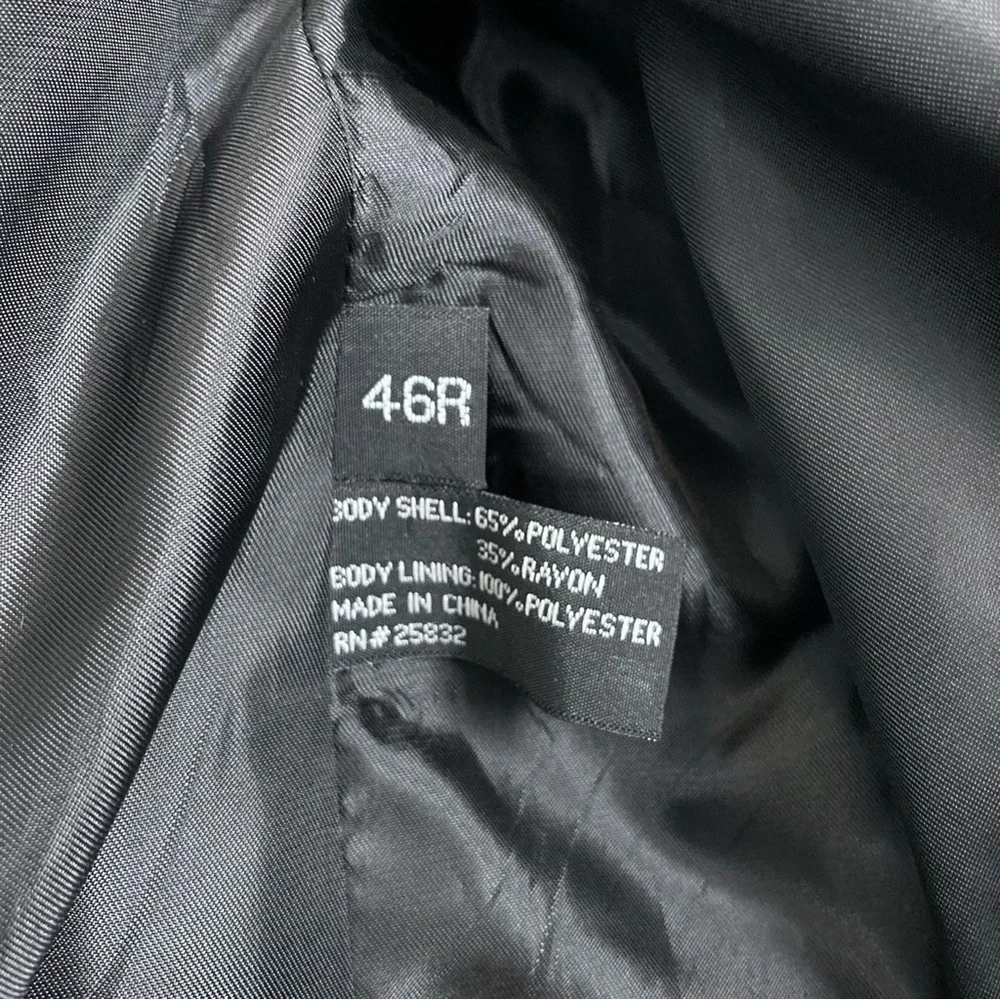 Circle S Western Sport Coat Plano Donegal‎ Jacket Black White Houndstooth 46 R - Picture 7 of 9